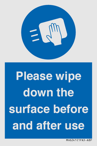 Please wipe down the surface before and after use